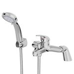 Architeckt® Essentials Bathroom Bath Shower Mixer Tap Handset Hose Attachment Round Single Lever Handle for Bathtub Modern, Chrome