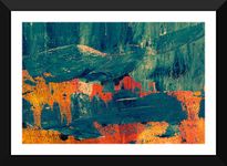 Tallenge - Beehive - Contemporary Abstract Art - Small Digital Print - Framed (12 x 8 inches)