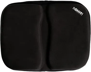 Domain Cycling Bike Seat Cushion for Recumbent Bike - Pad Gel Exercise Bike Seat Cover for Recumbent Bike Seat, Stationary Spin Bicycle Seat, Women and Men, 39.37 x 29.21 cm