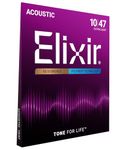 Elixir Strings 80/20 Bronze Acoustic Guitar Strings w POLYWEB Coating, Extra Light (.010-.047)