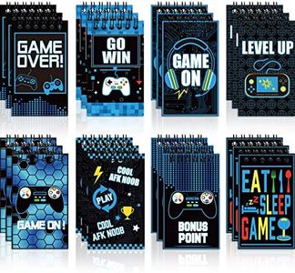 24 Pieces Gaming Mini Notepads, Video Game Birthday Party Supplies Gaming Party Notebooks Gamer Party Favors Teacher Classroom Supplies Mini Notepads Pack for Boys Girls Video Game Birthday Party