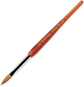 NMKL38 Acrylic Nail Brush Kolinsky Sable Hair Wood Handle Pen for Acrylic Powder Liquid Nail Art Manicure Too (SIZE 8)