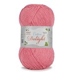 Ganga Acrowools Cotton Delight,DK Weight Cotton Yarn,OEKOTEX Class l Certified,Shade no. COD015,100gram,Rose Bud