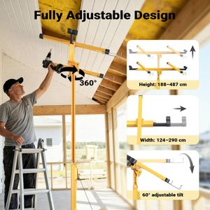 XPOtool Drywall Lift – Adjustable Panel Hoist, 68kg Capacity