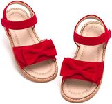 ESTINE Girls Sandal Dress Shoe for Toddler/Little Kid Party School Shoe, 95-red, 6 Toddler