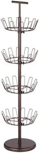 Honey-Can-Do SHO-02221 Shoe Tree with Spinning Handle, Bronze, 4-Tier, 30 lbs