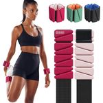 SPORTBIT Wrist and Ankle Weights for Women - Set of 2 (1lb Each), Silicone Weighted Bracelets - Leg & Arm Weights, Wrist Weights for Home Workout, Walking, Running, Yoga, Pilates, Dance, Aerobics