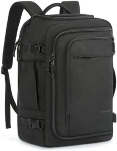 LIGHT FLIGHT Travel Backpack, TSA Friendly Flight Approved Carry on Backpack Water-resistant Lightweight Business Large Weekender Bag Casual Daypack 17.3" Laptop Backpack for Men Women,Black