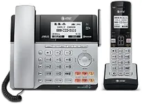 AT&T TL86103 2-Line Corded/Cordless for Small Business with Answering Machine, 2-Mailboxes, Connect-to-Cell, Caller ID Announcer, Intercom, Line-Power, Long Range & Expandable to 12 Handsets