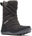 Columbia KIDS MINX SLIP III Waterproof Unisex Kids Snow Boots, Black x White - Youth, 5 UK