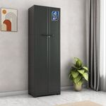 Nilkamal Freedom Large (FML) Plastic Cabinet for Storage| Space & Clothes Organizer| Shelves| Cupboard| Almari| Wardrobe| Living Room|Multipurpose for Home Kitchen & Office | Charcoal Grey