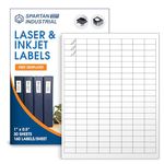 Spartan Industrial Printable Laser and Inkjet Labels - 1" X 0.5" White Barcode Label Stickers - 30 Sheets, 4800 Total Labels for Inventory, Toiletry, and E-Liquid Labelling