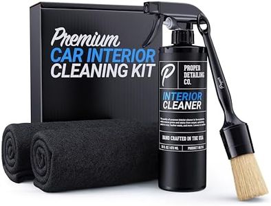 PROPER DETAILING CO. Car Detailing Kit Interior Cleaner, Get Professional Results - Car Interior Cleaning Kit includes 16 oz. interior cleaner, premium boars hair detail brush, and 2 microfiber towels