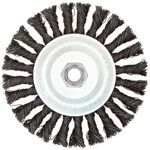 Weiler 36024 Vortec Pro 5/8"-11 Arbor, 6" Diameter, 0.025" Wire Size, Carbon Steel Bristles, Wide Face, Knot Wire Wheel Brush (Pack of 5)