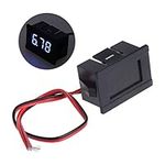 For 2 Wires 4.5-30V Mini LED Digital Display Voltmeter Voltage Panel Met Voltmeter Ammeter Automotive Motorcycle Powersports Digital Voltmeter Ammeter Amp Monitor Parts Gauges Coolant And