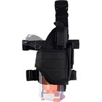 BOROLA Adjustable Tactical Leg Holster Compatible for Nerf Elite Series Blaster(Black)