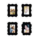 Creative Arts n Frames Wooden 4 x 6 inch Photo Frame Set Home Decor Items Wall Decoration for living room Anniversary Birthday (Set of 4 Picture Frame Photo Size 4 x 6 inch Frame Size 7 x 9 inch)