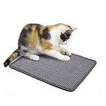 PETTOM Cat Scratching Mat, Natural Sisal Cat scratcher, Sisal Cat Scratching Mat Grey, Floor Scratching Mat, Protect Furniture and Sofas- 40x30cm