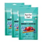 BARK OUT LOUD - Multivitamin Dog Treats, Fresh Chicken Immunity Chewstix with Omega & Zinc to Boost Health & Vitality for Dogs & Cats of All Life Stages - 100gm Each (Pack of 3)