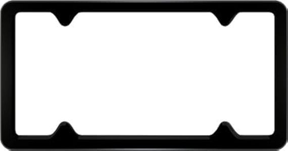 Custom Accessories 92818 Black License Plate Frame with Bracket