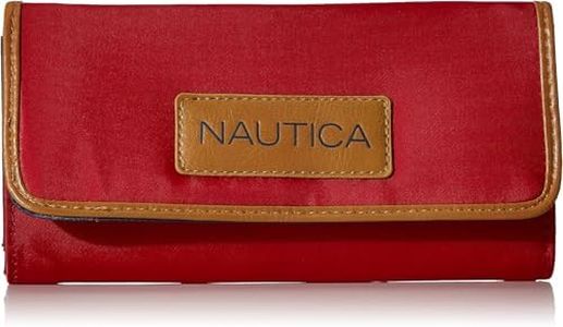 Nautica Women's Perfect Carry-All Money Manager Oraganizer with RFID Blocking Wallet, Red, One Size