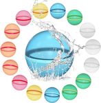 24PCS Reusable Water Balloons, Self-Sealing Water Bomb for Kids Adults, Silicone Refillable Water Balloons Easy Quick Fill, Fun Splash Water Bomb Party Supplies,Summer Pool Water Toys,Outdoor Toys