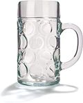 Hyper Mart Classic Glass Beer Mugs Various Pub Bar Style Tankards Stein Glasses - Set of 2 (Stein - Two Pints)