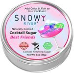 Snowy River Cocktail Sugar Rimmer Blends, Naturally Colored Sugar for Margaritas and Cocktails, Glass Rimmer, Sanding Sugar (Best Friends)