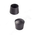 Jocon SF9001 Rubber Leg Tips Shelf End Cap Tips (35mm (1-3/8") Diameter, 2-Pack, Black)