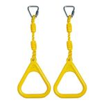 Toy Park Triangle Rings Set of 2 with Delta Quick Links – Monkey bar Rings (Yellow)