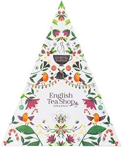 English Tea Shop Advent Calendar Trangular 25 Pyramid Biodegradable Tea Bags