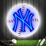 CULOIS Baseball Neon Signs for Wall Decor, Dimmable Baseball Led Neon Lights for Bedroom Man Cave Garage Home Bar Dorm Party Game Room Decor, Sports Neon Sign for Gifts