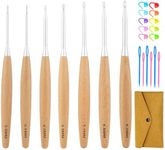 Yarniss Beech Wood Crochet Hooks Set with Case (3.0mm-6.0mm)