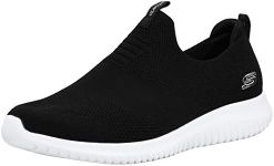 Skechers Women's Low-Top Slip On Trainers, Black/White, 7.5