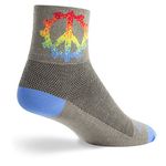 Sockguy 273172 3 in. Peace Ring Socks, Grey - Large & Extra Large