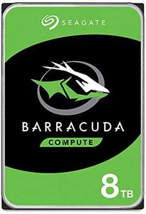 Seagate BarraCuda, 8 TB, Hard Disk Interno, SATA da 6 GBit/s, 3,5", 5400 RPM, Cache da 256 MB per PC Desktop, Pacchetto di Facile Apertura (ST8000DMZ04), Amazon Exclsusivo