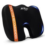 AGEasy (Max Group) Coccyx Cushions for Office & Car, Durable Memory Foam Coccyx Cushion for Tailbone Pain Relief Cushion for Sciatica, Breathable Fabric & Machine Washable Cover