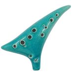 Ocarina 12 Hole Alto C, Finegood Ceramic Ocarina Musical Instrument with Song Book, Lanyard and Protective Bag for Beginners and Professional Performance