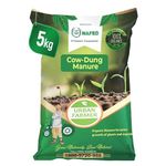 URBAN FARMER Cow Dung Manure 5kg for home, lawn, and kitchen gardening |Natural fertilizer to boost plants growth & development | Indoor & outdoor use | Contains beneficial micro-nutrients | Composter