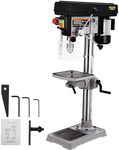 13 in Benchtop Drill Press, 7.5 Amp 120V Pure Copper Motor with Swing-away Safety Guard, 288-3084 RPM Variable Speed, 0-45°Tilting Worktable, Tabletop Drilling Machine for Wood Metal