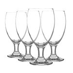 Rink Drink 4X Pint (590ml) Classic Tulip Beer Glasses Set - 'Empire' Range - Stemmed Snifter Drinking Lager Glass