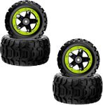 RACENT 4PCS Truck Wheels for RC Truck 1/16 (Green)