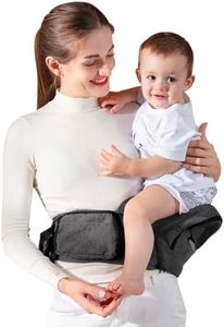 Baby Hip Seat Carrier, GROWNSY Ergonomic Hip Seat Baby Carrier with Multiple Pockets, Adjustable Extended Waistband for Newborns & Toddlers up to 50 lbs, Grey