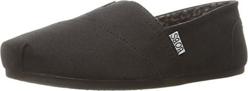 Skechers BOBS from Women's Plush - Peace and Love Flat, Black, 9 M US