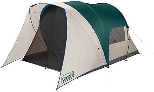 Coleman Cabin Camping Tent with Screened Porch, 4/6 Person Weatherproof Tent with Enclosed Screened Porch Option, Includes Rainfly, Carry Bag, Extra Storage, and 10 Minute Setup