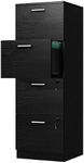 YITAHOME File Cabinets for Home Office 4 Drawer Filing Cabinet Office Vertical Files Storage File Drawers for A4 & Letter-Sized Documents,Black