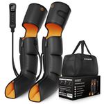 QUINEAR Leg Massager with Compression, 3-in-1 Foot Calf & Thigh Massager and Compression Therapy with Timer, Leg Massage Boots for for Leg Ciculation