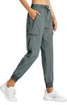 Libin Women's Cargo Joggers Lightweight Quick Dry Hiking Pants Athletic Workout Lounge Casual Outdoor, 01-pants-metropolis Gray, XX-Large