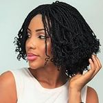 Mscat 8 Inch Wavy Senegalese Twist Crochet Hair 8 Packs Pre-Looped Passion Twist Crochet Hair With Curly Ends Synthetic Havana Twist Braiding Hair Extension for Women Kids 1B#