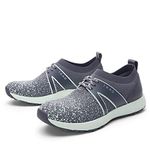 TRAQ BY ALEGRIA Qool Womens Smart Walking Shoe grey Size: 5